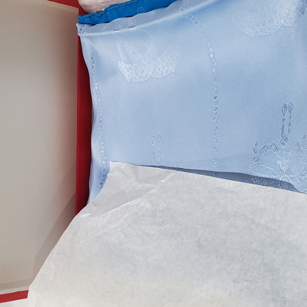 Cartier Blue and White  35×35 Silk Scarf - Picture 8 of 12